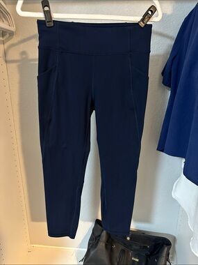 lululemon athletica Navy Capri Leggings with Side Pockets